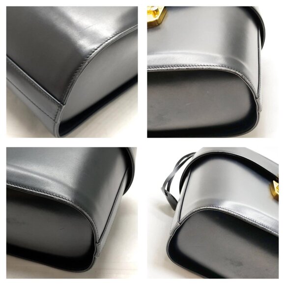 Gucci Vintage Vanity Bag Black Leather mon870-100625 - Picture 9 of 16